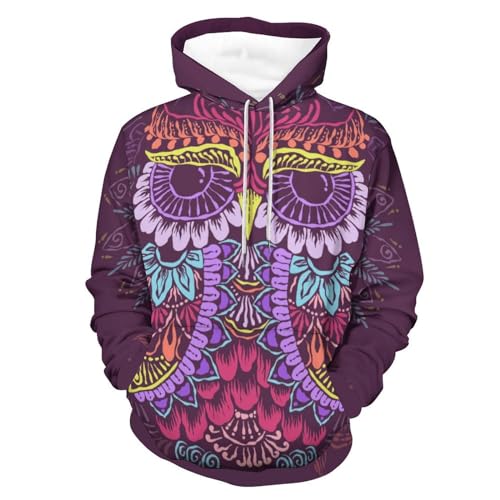 Hoodie hibou de couleur UMENG idéal pour vos moments de détente urbaine