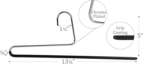 Miniatura 7 de Mawa Trouser Series - Percha de varilla de extremo abierto, KH 35U, antideslizante para pantalonespantalones, ahorro de espacio, versión con gancho