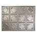 FASÄDE Traditional Style/Pattern 4 Decorative Vinyl Backsplash Panel in Brushed Nickel (One 18" x 24" Panel)