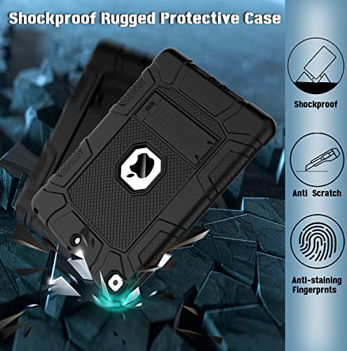 Rantice iPad 9th Generation Case, iPad 8th Generation Case, iPad 7th Generation Case, Hybrid Shockproof Rugged Drop Protective Case with Kickstand for iPad 10.2'' (Black) - Image 6