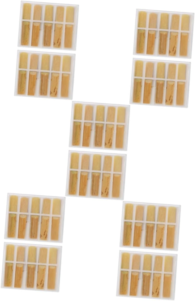 Abaodam 5sets Clarinet Clipper Compact Clarinet Instrument Accessory Handmade Reeds 10pcs*5
