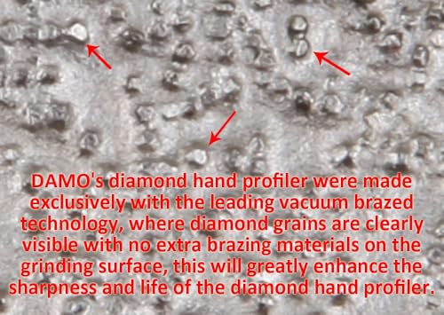 DAMO V30 1-1/4 inch Full Bullnose Diamond Hand Profile Wheel, Hand Profiler, Coarse Grit Router Bit, 5/8-11 Thread, for Granite, Concrete, Marble, and Countertop Edge - Thumbnail 4
