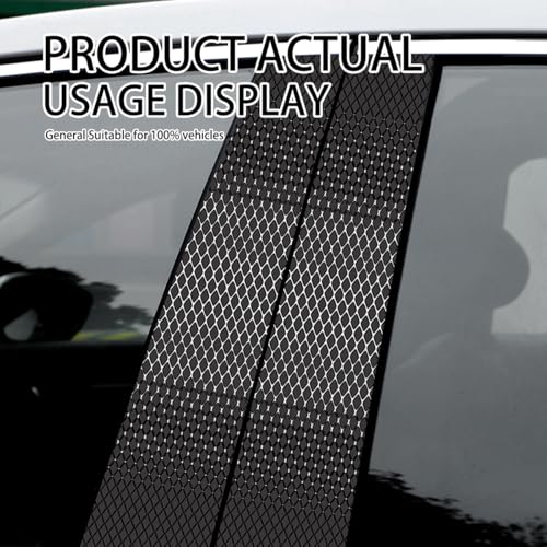 HZEL 2PCS 19.69 x 11.02 Inch B-Pillar Scratch Guard Films, Black - Image 4