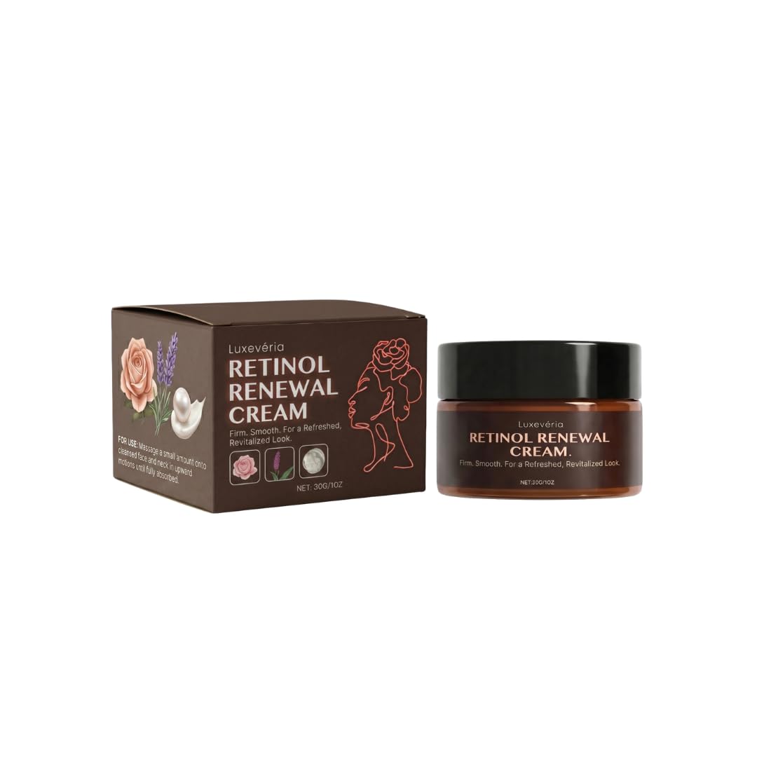 Retinol Renewal Cream – 30g Face & Neck Moisturizer with Retinol, Vitamin C & Peptide, Velvety Fast-Absorbing Cream for Smoother, Firmer-Looking Skin (1)
