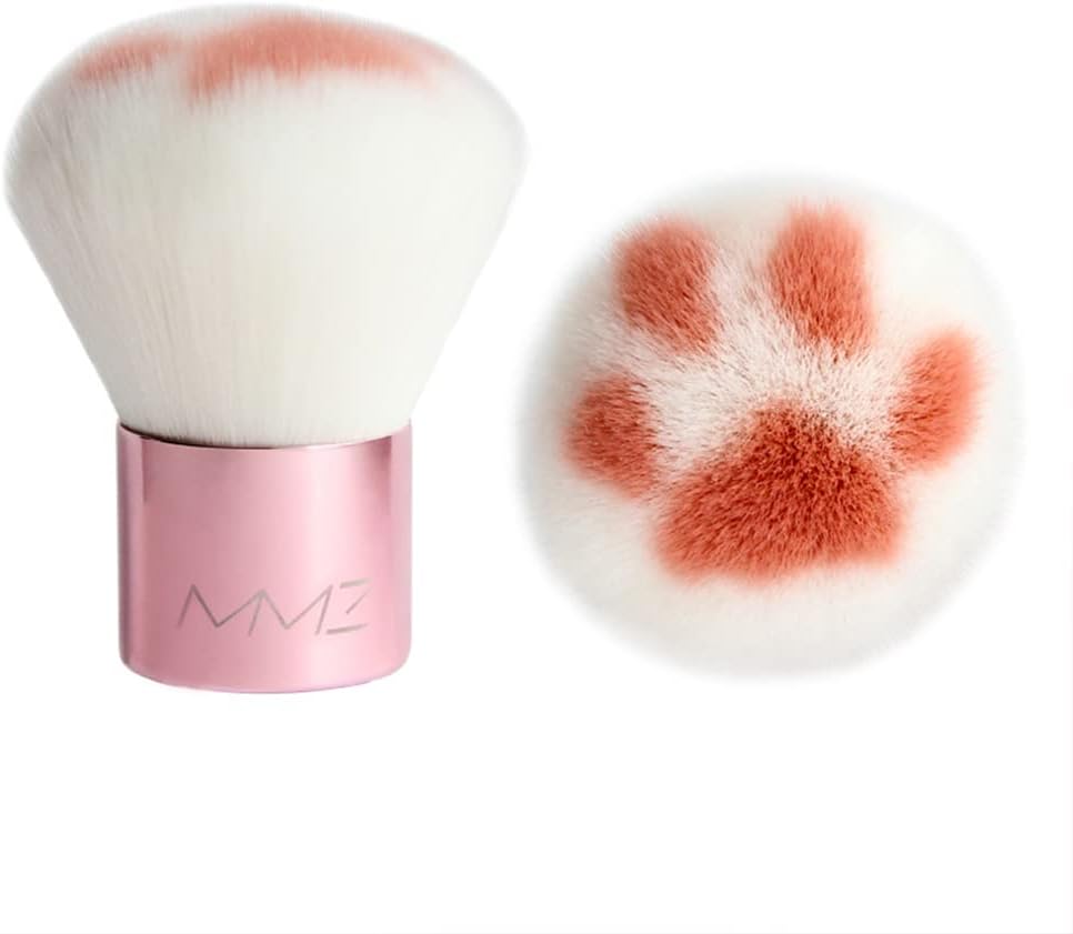 Kitten Paw Concealer Borstel – Vezel professionele cosmetische penselen – Borstel met dichte haren voor het aanbrengen van los geperst poeder Large Face Brush Cat Paws Cartoon Joberio