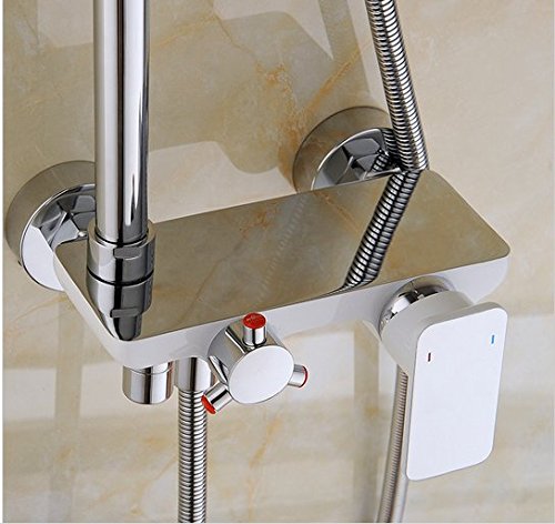 Robinet de douche chromé Gowe mitigeur de salle de bain mural