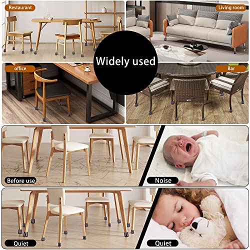 360° Felt Wrapped- Extra Small Chair Leg Floor Protectors -Sliders Floor Protector Rubber Chair Leg Protectors For Hardwood Floors Silicone Furniture Caps Protects #TOP5