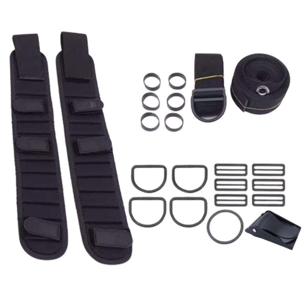 Anelli in Gomma Leggeri, Ampi Tri Glides, Pratico Set di | immersioni subacquee, comodo cinturino imbottito inguinale, kit di sostituzione per piastra posteriore per immersioni