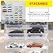 KASTUN Display Case for 32 Hot Wheels,Matchbox Cars,Display Case Wall Mount,Transparent Storage Case for 1/64 Diecast Cars,Wall Hanging,Stackable,Clear,Dustproof