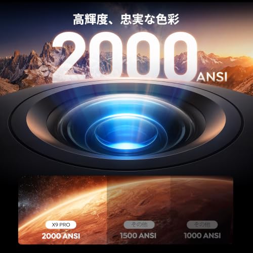 プロジェクター4K【2000ANSI＆40WベースDolby＆Netflix・YouTube・Prime Video対応】世界最速OS-VIDAA&音声コントロール 1080Pプロジェクター｜AI搭載［オートフォーカス＆自動台形補正］WIFI6&Bluetooth5.4 IOS/Android/パソコン/DVD/PS機/SWITCH接続可 TOPTRO X9 Pro