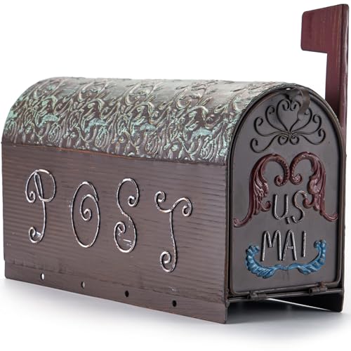 Opiniones y reviews de Buzones exteriores resistentes del mes. 35 Buzones resistentes para exteriores, buzón de montaje en postes, buzones decorativos fuera del patio o jardín (Poste rizado)