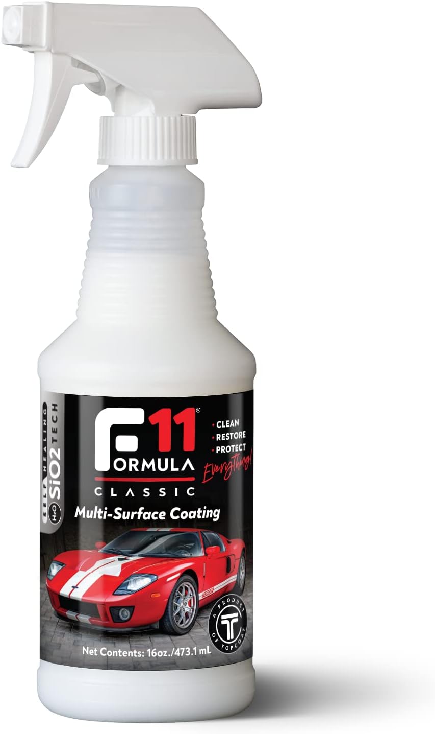 F11 Polish & Sealer for Cars, Motorcycles, RVs and More – Water-Based Alternative to Ceramic Car Wax - 16 oz F11 Top Coat Spray Bottle