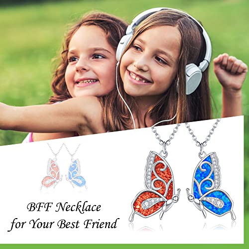 Onefinity Bff Necklace For 2 925 Sterling Silver Friendship Necklaces For 2 Girls Necklace Gifts For Girls Women Friends Long Distance Birthday Gifts #TOP3