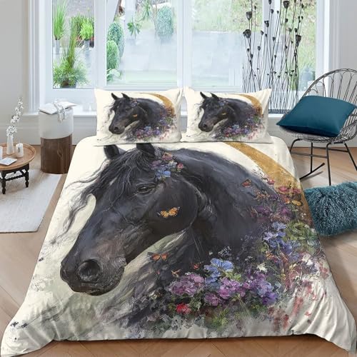 Housse de Couette Chat Noir Idée Cadeau Idéale pour Lit Double King Size - 4
