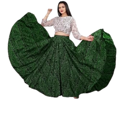 Image of JYESHTA Women's American Crepe Flared A Line Stitched Long Skirt with 12 Mtr Flare 40 in Height | Skirts for Women Long Length | Long Skirts for Girls
