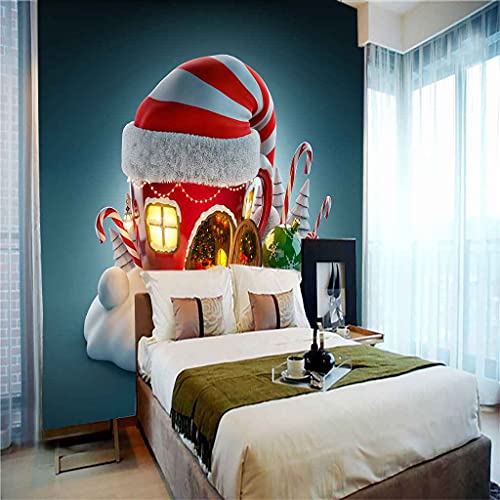 Papier Peint Toile Premium Imprimé 3D Cabane Rouge