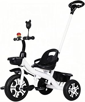 Childrens Ride-On Bicycle, Tricycle, Kick Bike, Tricycle, With Push Rod, Childrens Bicycle, 3 Wheels, Baby Toy, Adjustable Seat, Lightweight, Easy Assembly, For Children 1 to 6 Years Old