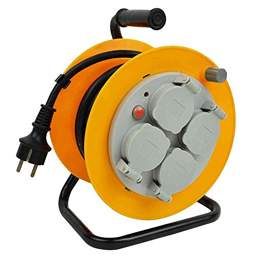 Preisvergleich Produktbild Kabeltrommel 10 m Neopren 4 Schutzkontaktdosen