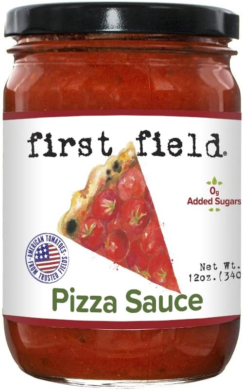 First Field Pizza Sauce 12 oz 100% Jersey Fresh Tomatoes by the NJDA Pack of 2