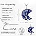 Bestyle Tree of Life Crescent Moon Necklace, Nature Lapis Lazuli Gemstones Healing Crystal Necklaces, September Birthstone Pendant for Women, Gift for Mother/Grandma/Wife/Daughter/Sister