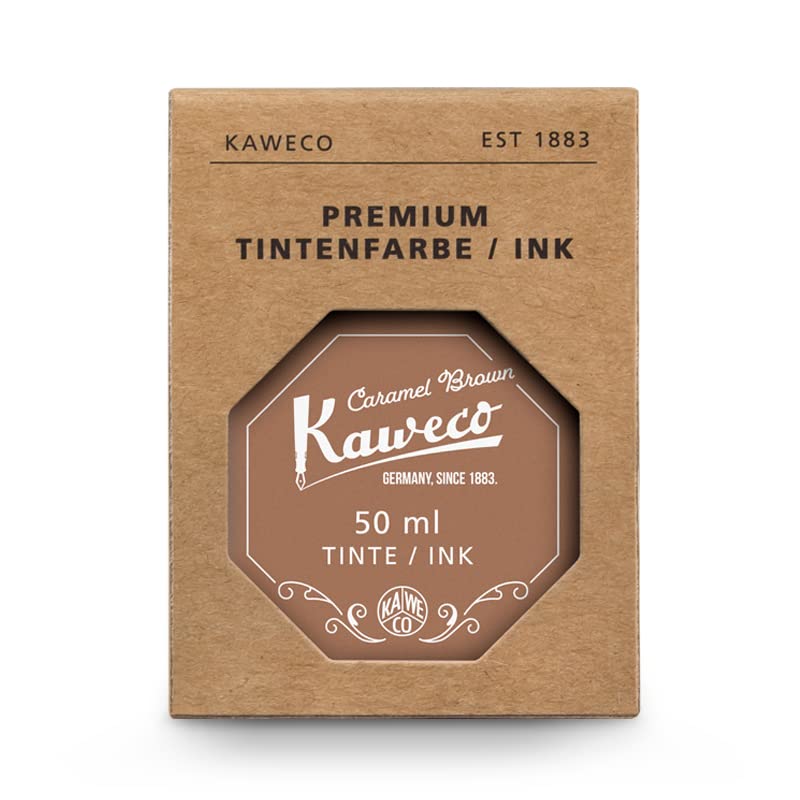 Kaweco Ink Bottle 50 ml Caramel Brown I Premium Ink for Fountain Pen in Glass I with Kaweco Quality Seal I Vegan Cruelty Free Water Soluble Calligraphy Lettering Writing - Image 2