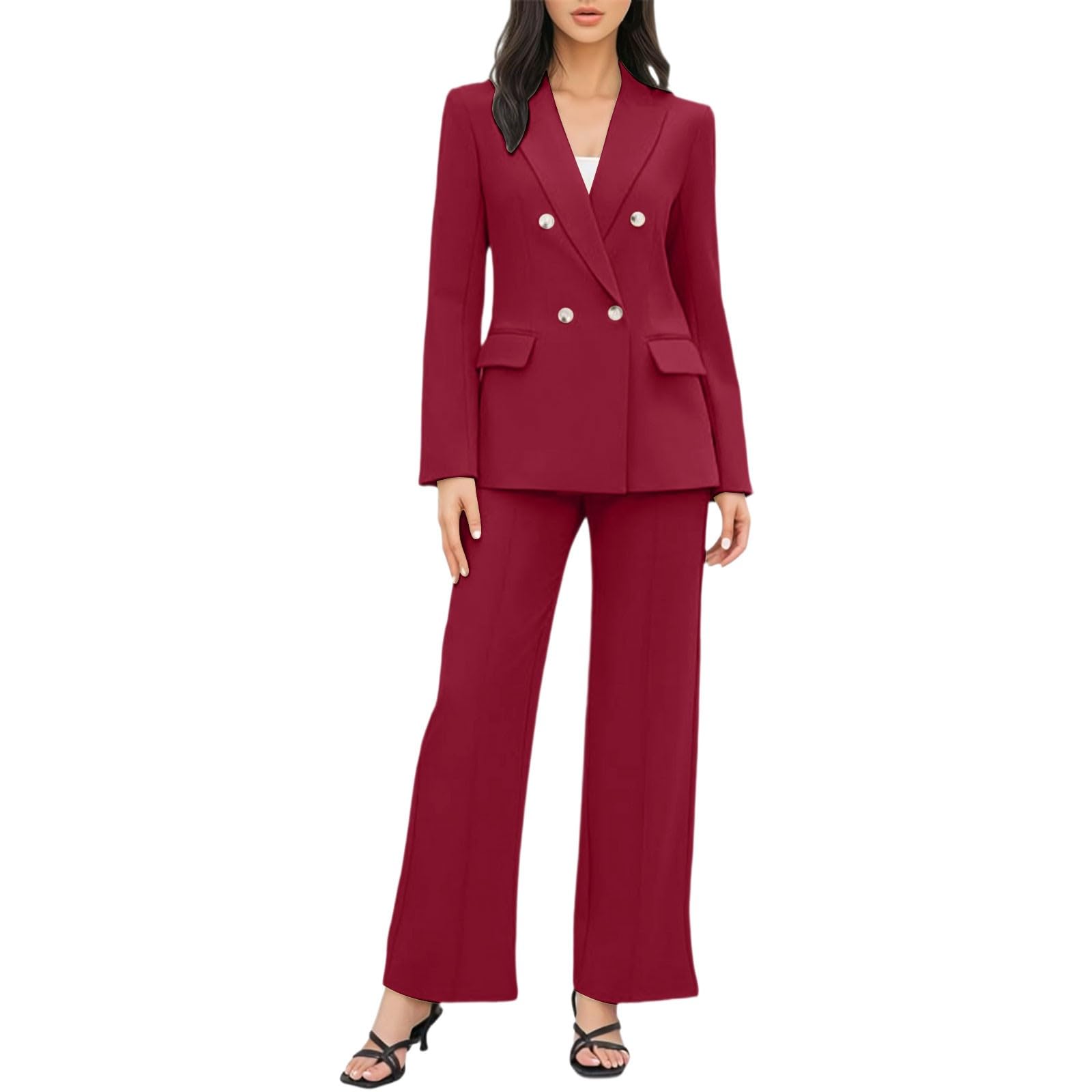 Traje de Pantalón Femenino Elegante para Entrevistas Conjunto Moderno de Dos Piezas Atuendo Profesional Diario