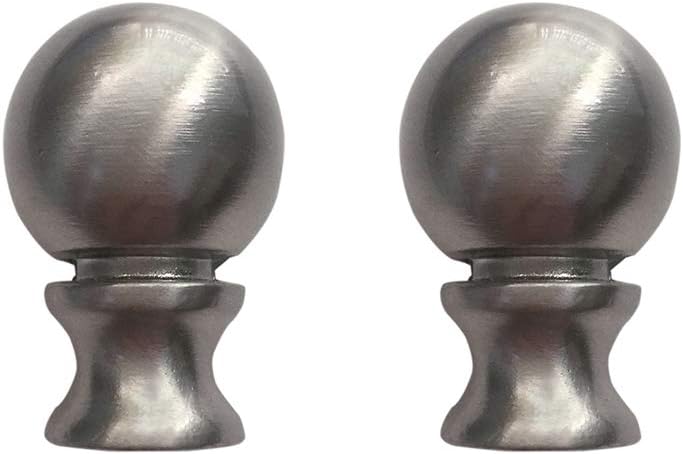 Brushed Nickel Lamp Finials 2 Pack Cap Knob Decoration for Lamp Harp Holder