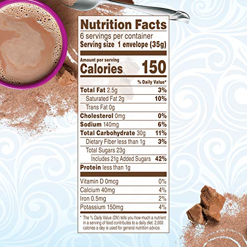 Swiss Miss Non-Dairy Chocolate Flavored Hot Cocoa Mix, 1.23 Oz 6 Ct #TOP5