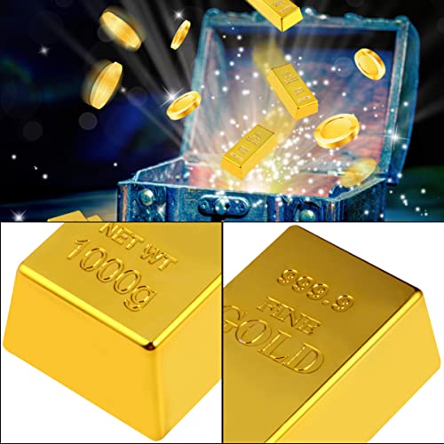 Decoração de Barra de Ouro de Folha de Pirata: 2 Pcs de Ouro Barra de Porta de Ouro Barra de Ouro Pa