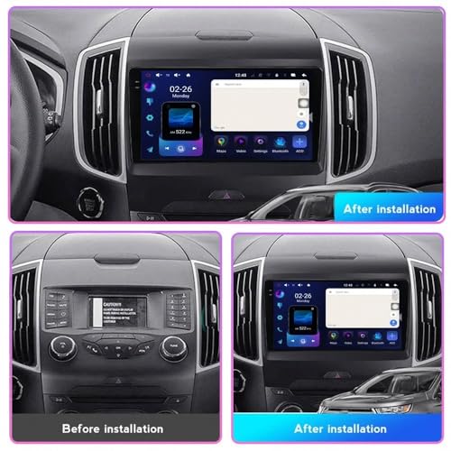 Radio Coche 2 DIN Carplay Android Auto Ford Edge 2 2015-2018 Cámara 2