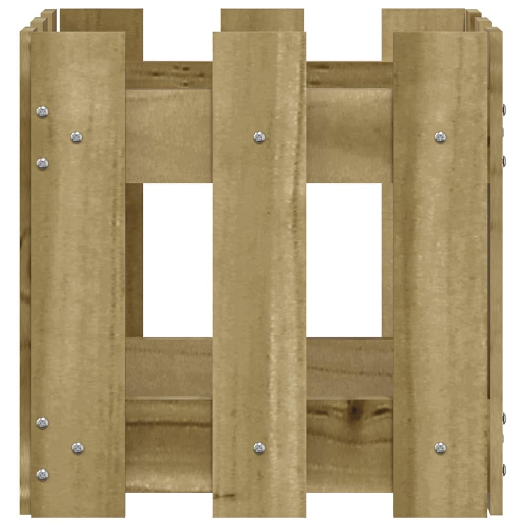 Fioriera a doghe in legno di pino impregnato in autoclave, 30 x 30 x 30 cm, quadrata, resistente alle intemperie, per balcone, terrazza, interni ed esterni, con grande serbatoio d'acqua e
