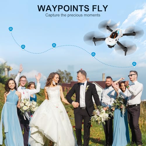 Drohne mit Kamera 1080P HD für Kinder, RC Drone mit 2 Akku, Faltbar Quadcopter mit FPV WiFi Übertragung Schwerkraft Sensor, 3D Flip Mode, Ein-Tasten-Start/Landung, Höhenhaltemodus (Weiß) – Bild 4