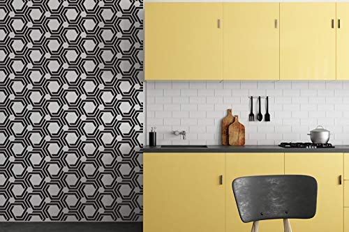 geometric nursery wall