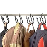 YYST 4 Pack Handbag Backpack Purse Hanger Hook Over The Closet Rod for Scarves, Men's Ties, Women's Shawls, Belts, Handbags, Wristlets, Purses, Bags,Backpacks, Satchels,etc (4)
