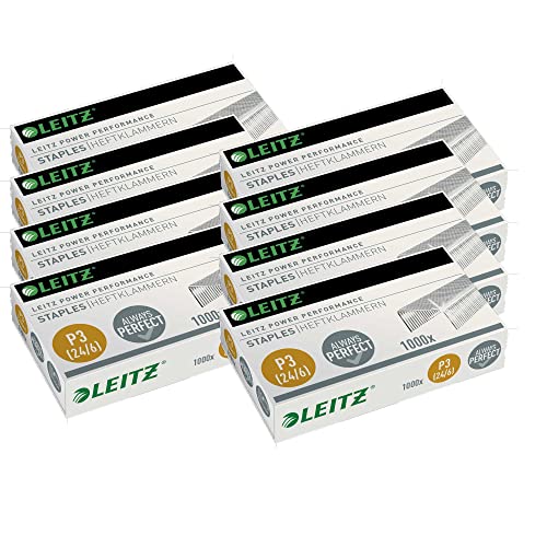 Leitz 55700000 Heftklammer (24/6 mm) 1000 Stück verzinkt (8, 24/6 mm)