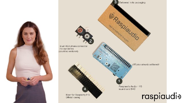 Audio DAC Hat For Raspberry PI5 PI4 Audio Projects Raspiaudio Audio+ V3 ...