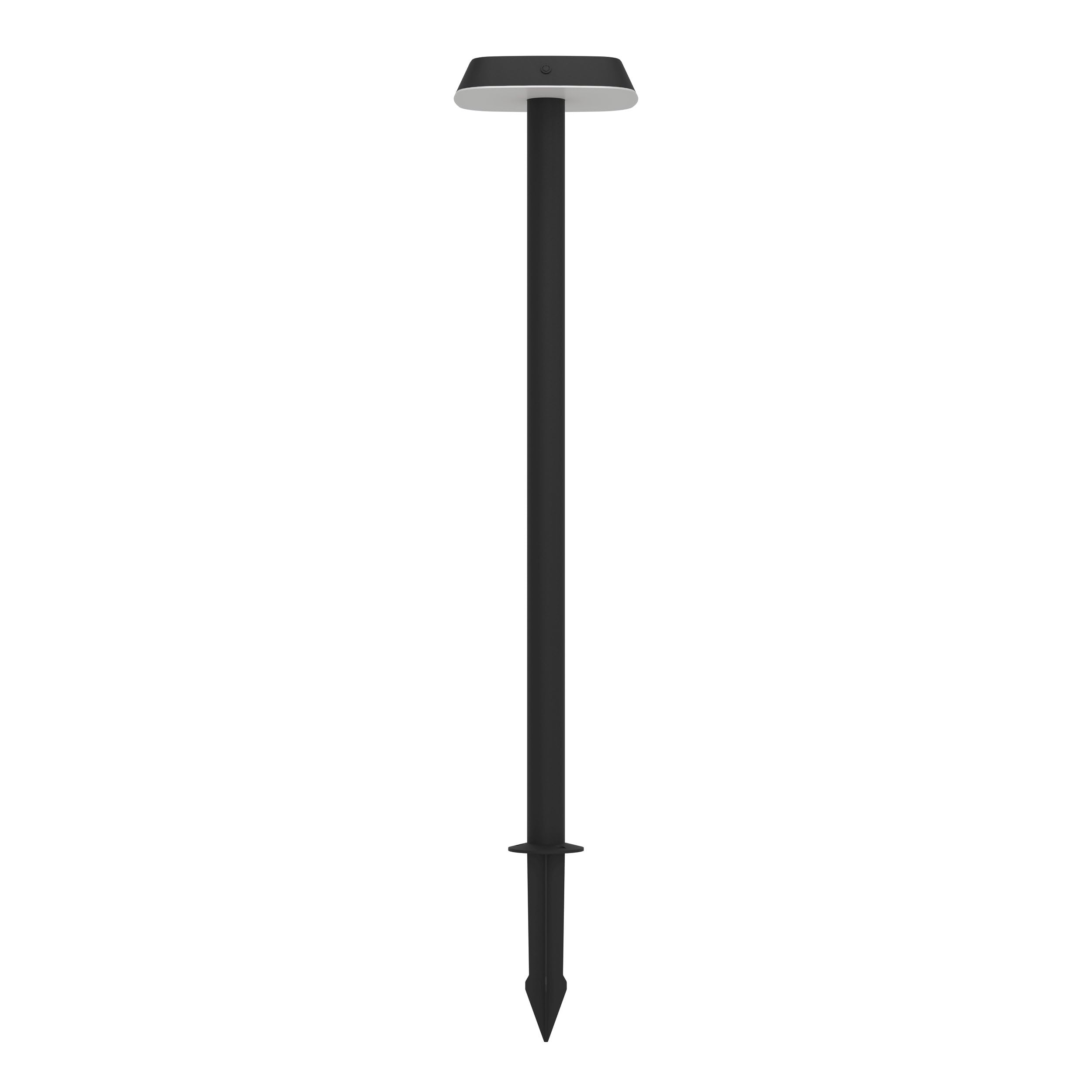 Eglo Piantana LED a energia solare Dreoli, lampada per esterno con picchetto da interrare e rilevatore di movimento, luce verso il basso, lampada per giardino in plastica nera, IP44