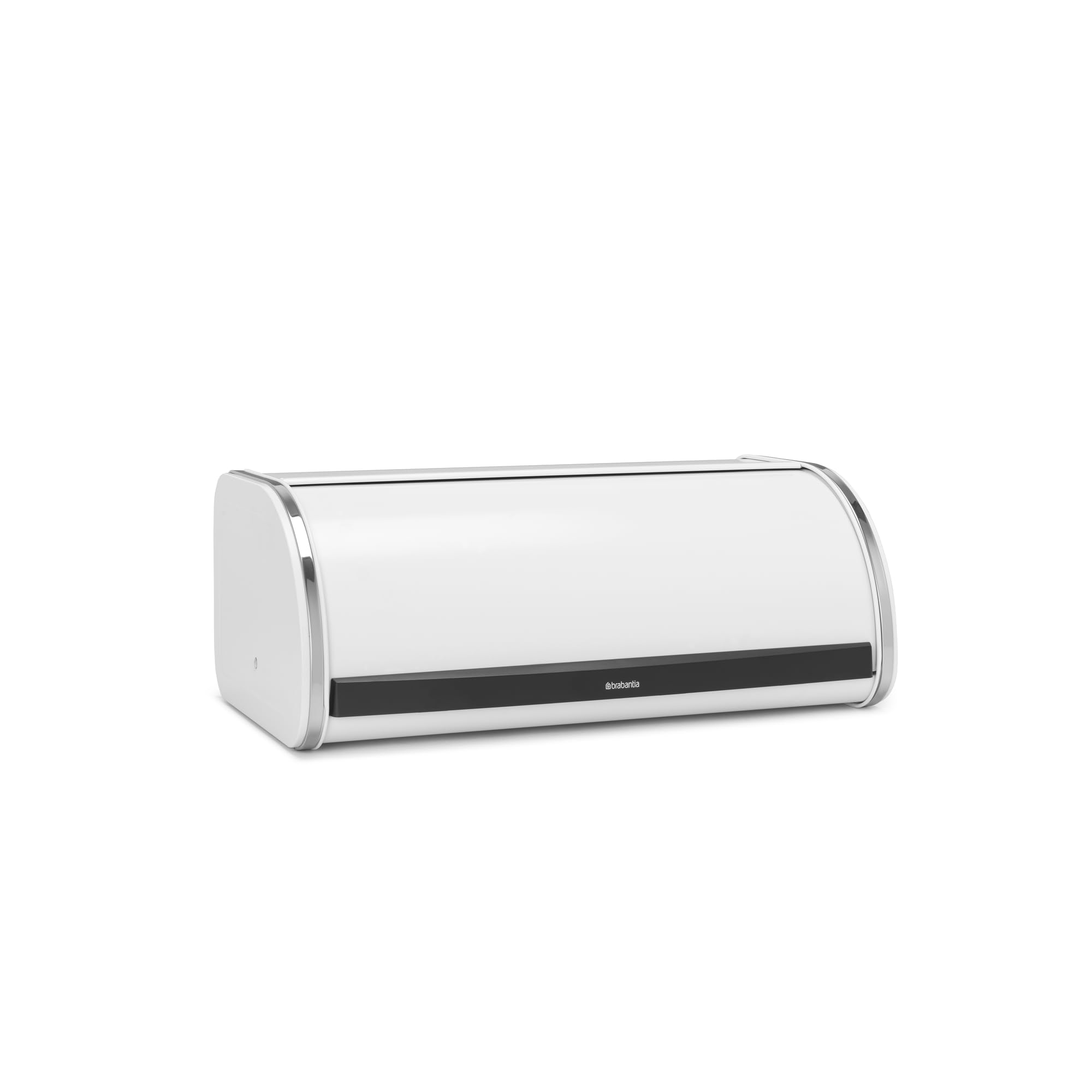 Brabantia Roll Top Portapane a Serranda, Grande Contenitore da Banco per Pane, Bagel, Panini, Design Intelligente e Salvaspazio per la Cucina con Piano Piatto, Metallo Resistente, White