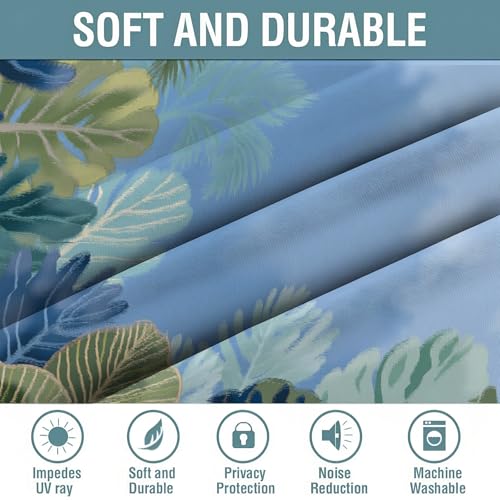 Rideau bleu clair 140x240 cm pour habiller une fenêtre sans charme - 8