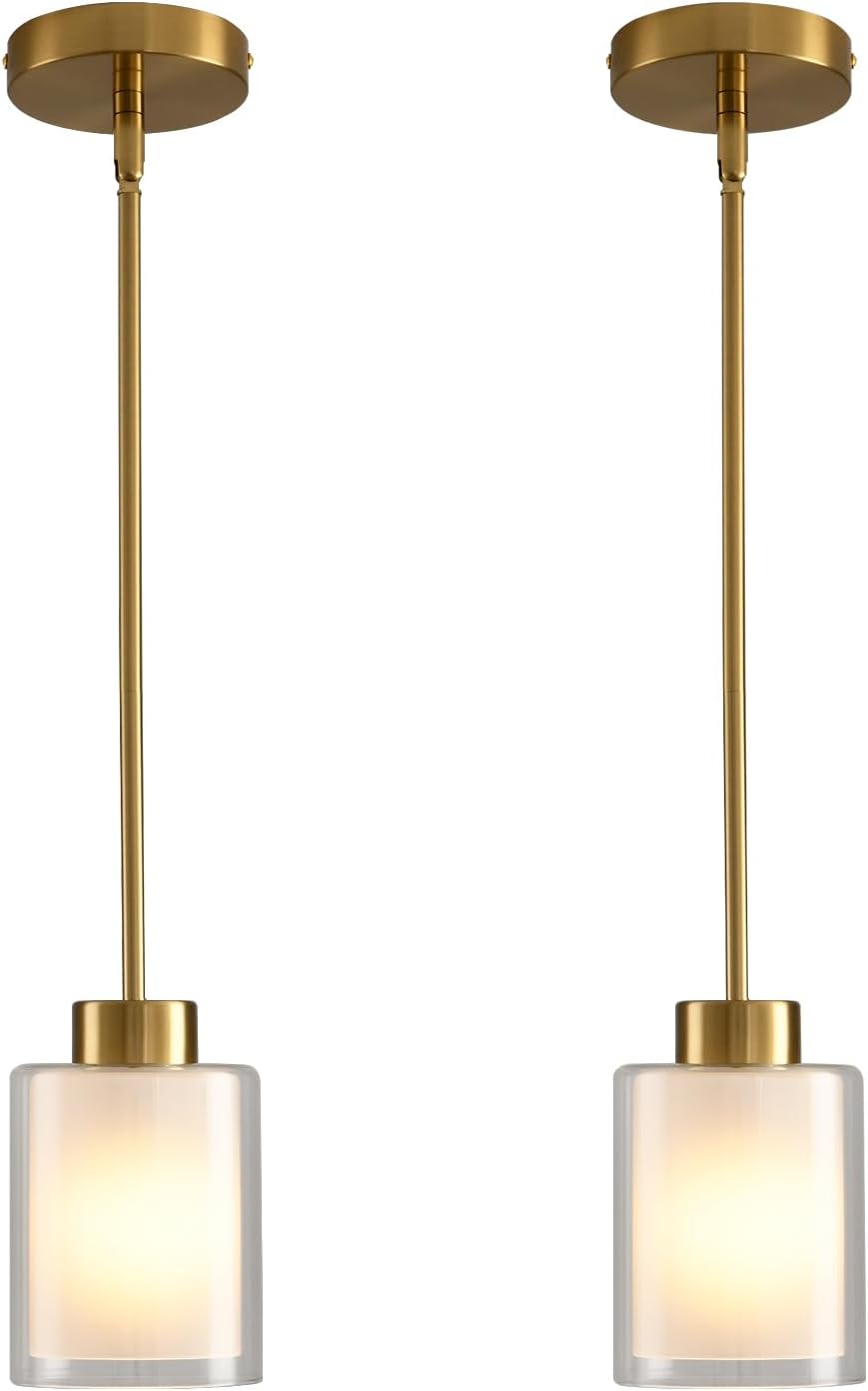 Modern Black Farmhouse Pendant Light with Glass Shade,Industrial Pendant Lighting, Adjustable Hanging Light Fixtures, Farmhouse Pendant Lighting