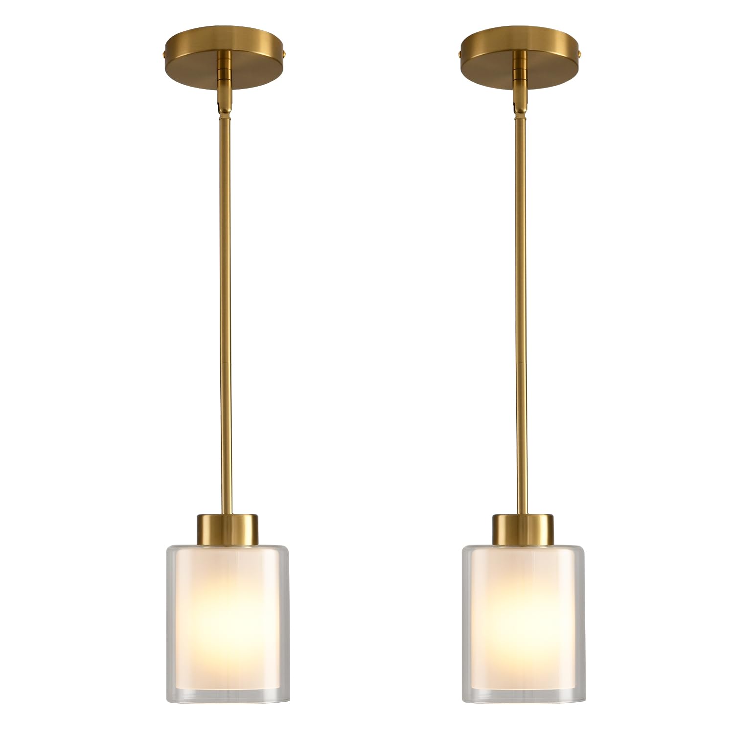 Modern Black Farmhouse Pendant Light with Glass Shade,Industrial Pendant Lighting, Adjustable Hanging Light Fixtures, Farmhouse Pendant Lighting