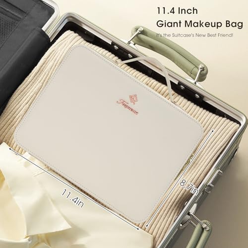 Faquenc Leather Makeup Case with LED Light