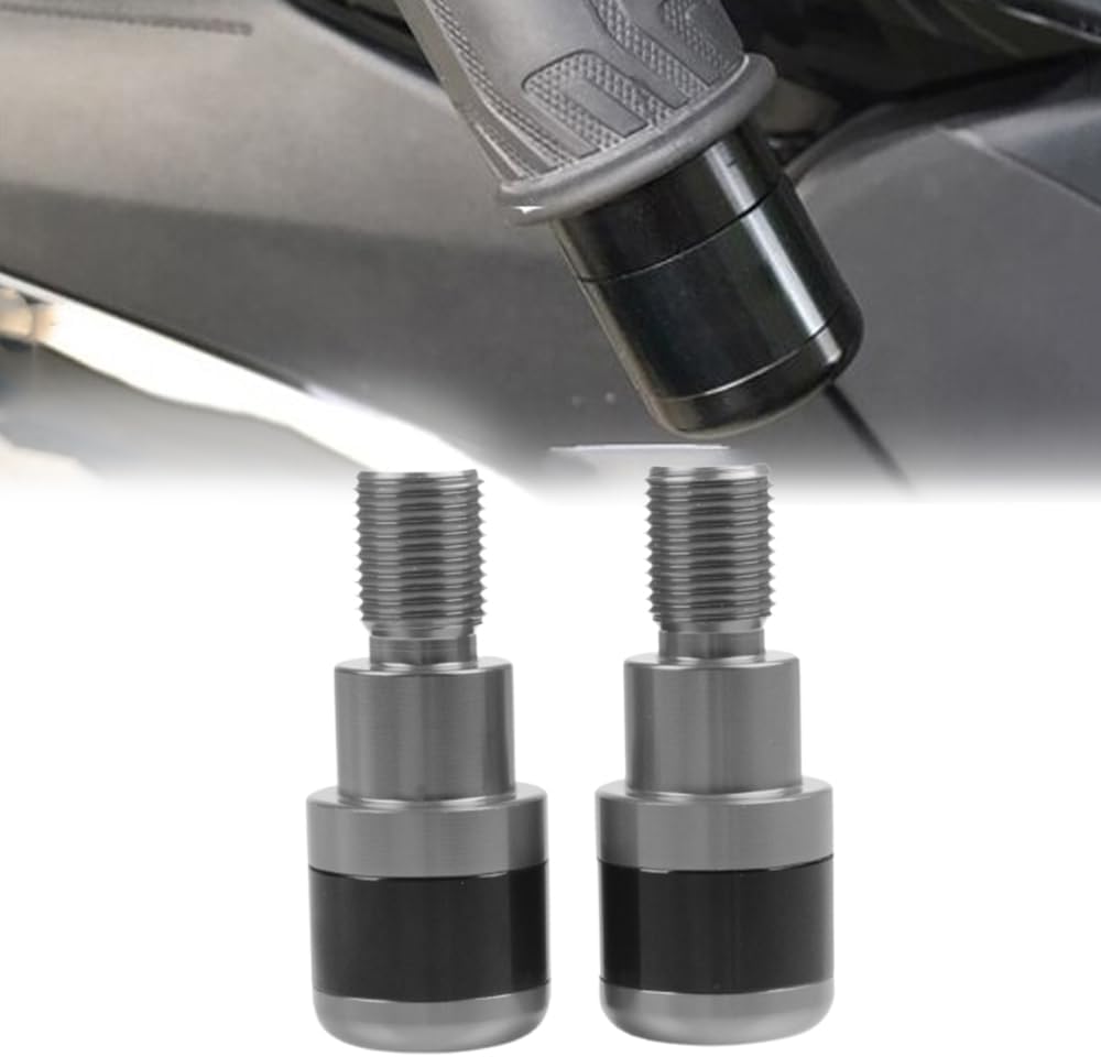 Moto Grips Ends 22mm Handlebar Ends Compatible with MT-10 / FZ-10 XSR900 XSR700 2016MT-09 Tracker / FJ09 2015-2016 MT01 2004-2009 FZ1 FAZER 2006-2016(Grey)