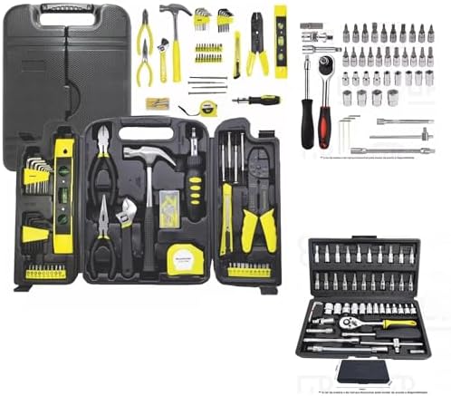 Kit jogo de Ferramentas com Maleta + Kit chave catraca reversível...