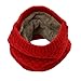Unisexe Echarpe En Tricot éPaisse 9 Couleurs éCharpe Tube à La Mode Uni Foulard En Peluche Cachemire Hiver Chaud Pour Femme Homme (Rouge)