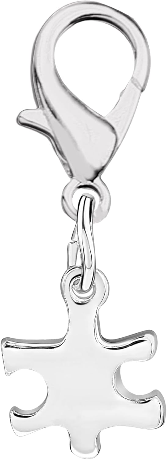 Autism Awareness Hanging Charm – Hanging Charms for Autism and Asperger's Awareness – Perfect for Bracelets, Purses, Zipper Pulls, Pet Collars, Support Groups, and Fundraisers