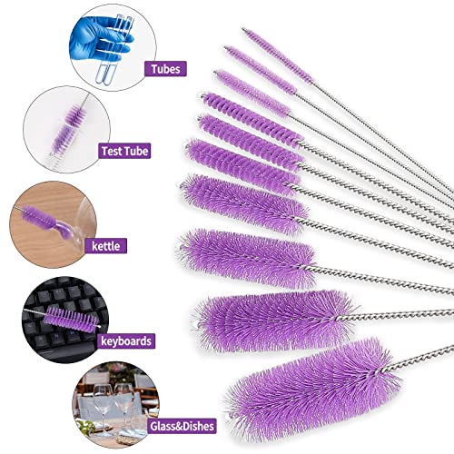 Image of CiaraQ Bottle Cleaning Brushes, 8 Inch Nylon Tube Brush Set