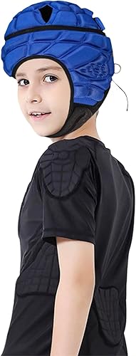 Miniatura 5 de Casco de rugby ajustable para niños, suave acolchado con correa para la barbilla, protector de cabeza para fútbol, juvenil, bandera de fútbol,