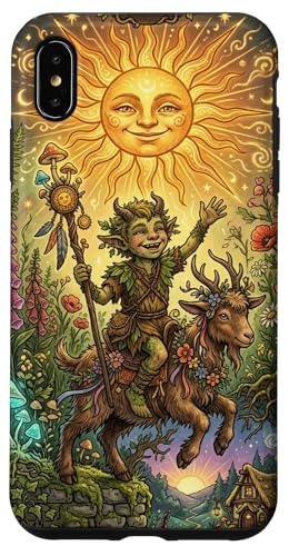Sun Tarot Card Fantasy Imp and Goat �X�}�z�P�[�X iPhone XS Max �p