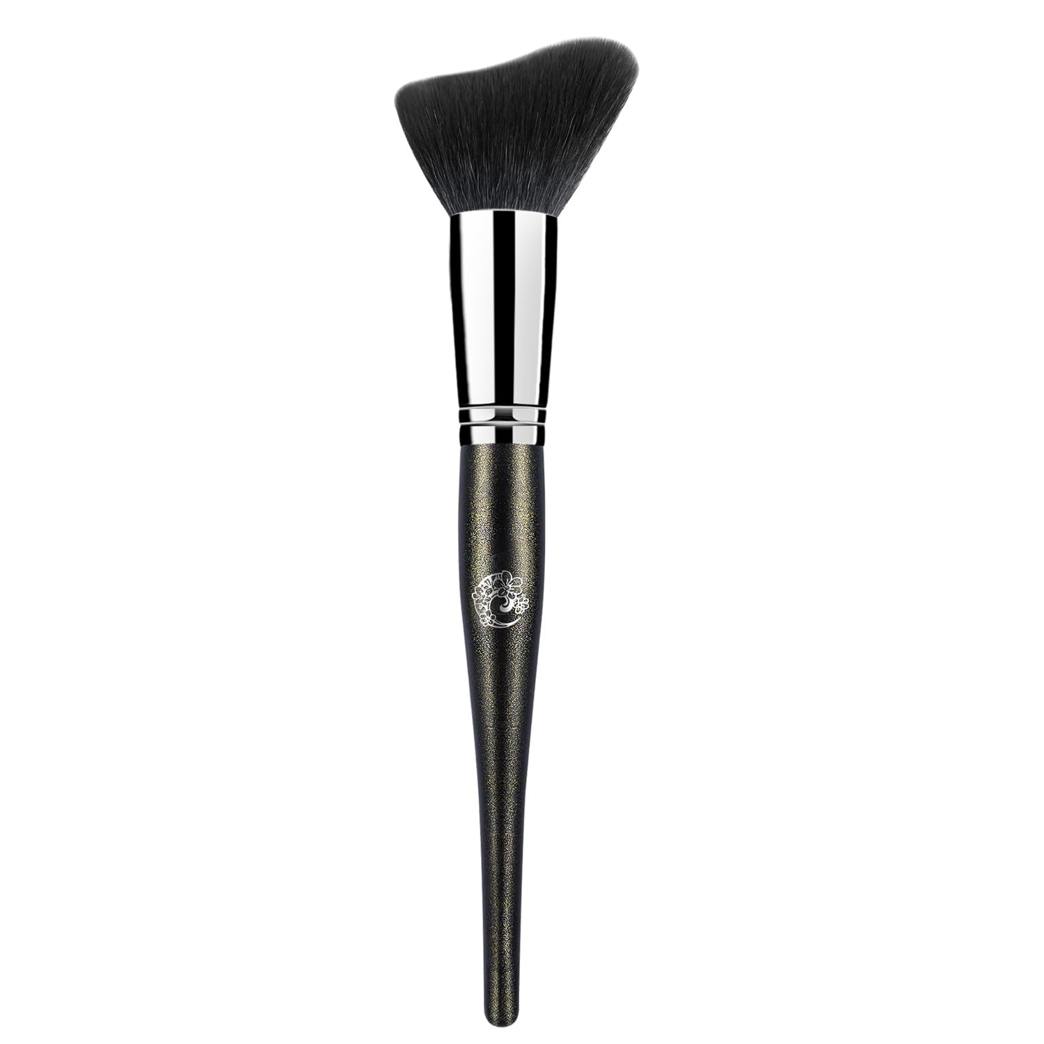 ENERGY Contour Brush Professional Makeup Brush for Foundation Blush Bronzer Contour and Setting Powder Blending Soft Dense Natural Goat Hair Curved Kabuki Brush M412
